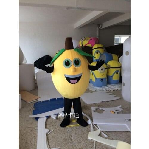 Yellow Lemon Mascot Costumes Fruit Mascot Costumes Halloween Costumes Chirstmas Party Adult Size Fancy Dress