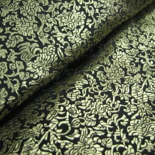 Golden satin silk brocade cloth for DIY bag COSPLAY/Kimono/Mongolia clothing/cheongsam/Stage suit 1 order=1meter
