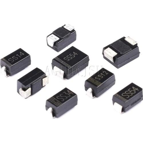 100PCS SMA Rectifier diode 1N5819 SS14 1N5822 SS34 SR160 SS16 1N5817 SS12 SR1100 SS110 SR360 SS36 SR240 SS24 SR2100 SS210 SS310