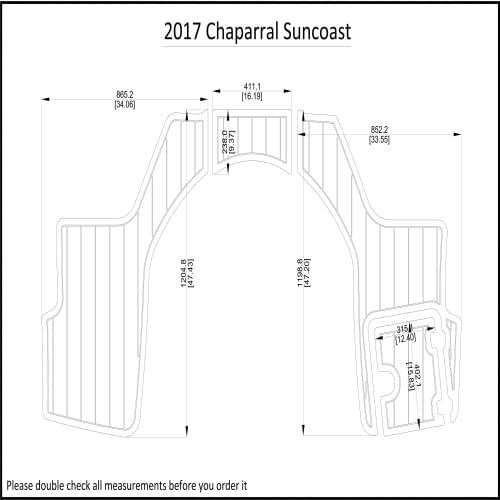 2017 Chaparral Suncoast Swim Step Pad Boat EVA Teak Decking 1/4" 6mm