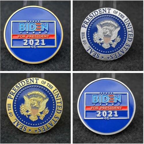 46th President Of USA Biden 2021 Inaugural Silver Gold Plated Commemorative Coin