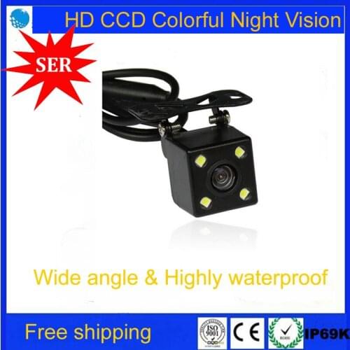 NEW CCD Chip HD night vision car rear view camera rear camera parking for all cars Universal camera with LED lights For all cars