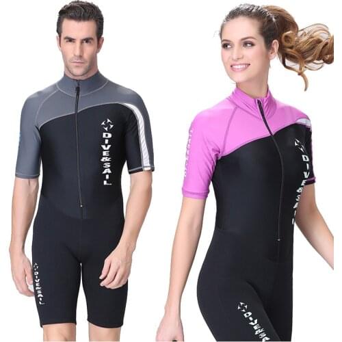 One Piece SCR Wetsuit Men Surf Suit Swimsuit Women Wet Suit for Swimming Rash Guard Swimwear Short Sleeve Wetsuits Surfing