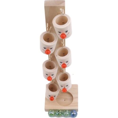 Childrens Fun Game Toy Puzzle Clown Wine Barrel Barrel Tower Cartoon Building Block Rolling Ball Baby Educational Toy