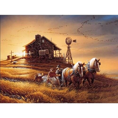 DIY 5D Diamond Painting Harvest Season Diamond Embroidery Diy Diamond Art Picture Rhinestone Pasted Crafts Needlework Home Decor