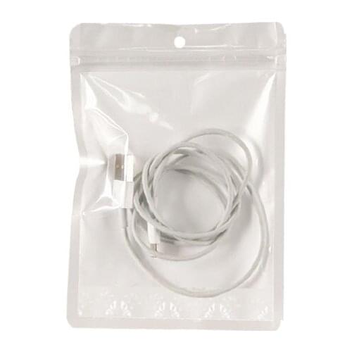 Ferimo 100pcs Socks vests underwear data lines accessories garments self sealing zip lock bags translucent plastic storage bags