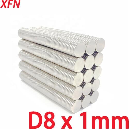 Hot Sale 10/20/50/100 PCS 8x1mm Rare Earth Magnet Diameter 8x1mm Small Round Magnet 8mmx1mm Permanent Neodymium Magnet D8*1mm