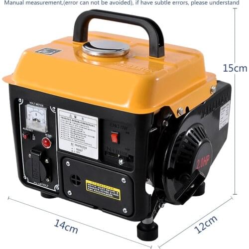Low Noise Gasoline Generator Portable Household Miniature 2-stroke Single Phase Gasoline Generator 110V/220V 700W 63CC