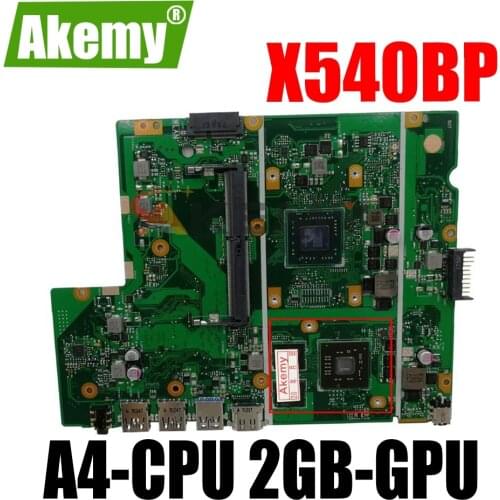 Akemy For Asus X540BP X540B Laotop Mainboard X540BP Motherboard w/ A4-CPU 2GB-GPU