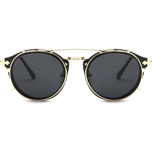 Fashion Retro Round Frame Metal Mens And Womens Street Photography Trend