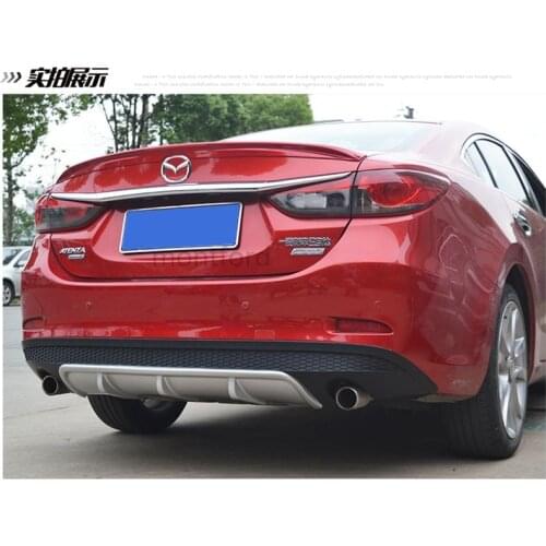 MONTFORD For Mazda 6 M6 Atenza 2014 2015 2016 2017 ABS Plastic Rear Spoiler Diffuser Bumper Guard Protector Skid Plate Cover
