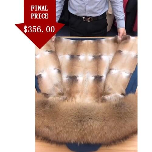 Fur Coat Men Real Muskrat Fur Liner Parka Raccoon Fur Collar 2021 New Warm Thick Business Jacket High Quality