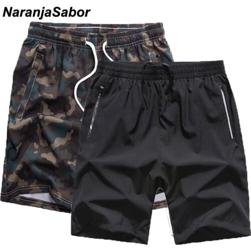 NaranjaSabor Mens Black Beach Shorts 2020 Summer Men Fashion Casual Camo Gym Sports Shorts Male Plus Size Big Waist Shorts N673