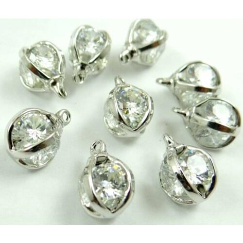 Natural stone Turquoises aventurine Quartz crystal Rhinestone Pendant for diy Jewelry making necklace Accessories10pcs