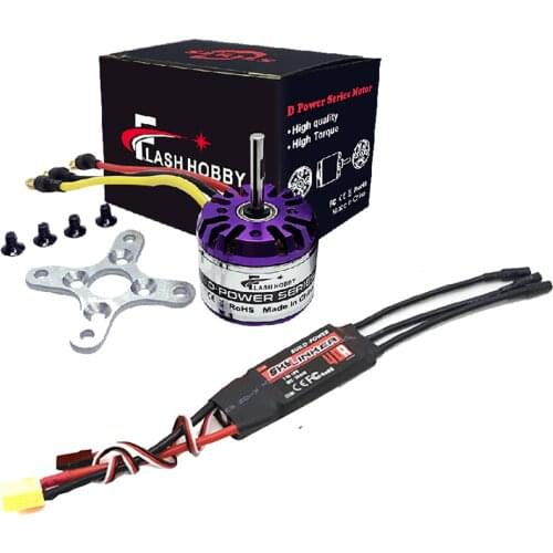 FLASHHOBBY New H2830 2830 3250KV 3500KV 4000KV Brushless Motor and Hobbywing Skywalker ESC 40A 2-3S for RC Helicopter
