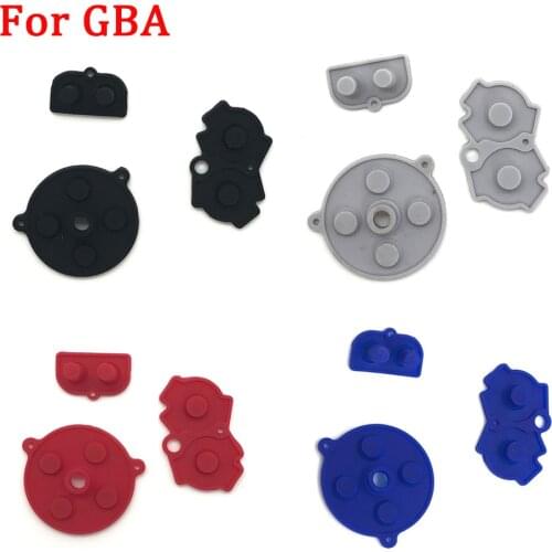 New Rubber Conductive Pads for GBA Keypad Buttons A-B D-pad for GameBoy Advance Silicone Conductive Start Select Pads