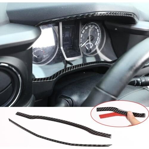 Fit For Toyota Tacoma 2016-2020 Soft Carbon Fiber Interior Dashboard Instrument Decoration Strip Cover Trim Auto Accessories