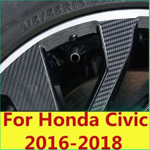 Theftproof Aluminum Car Wheel Tires Valves Tyre Stem Air Caps Airtight Cover For Honda Civic 2016-2018 10th Gen Sedan
