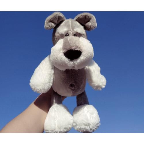 Real life toy 50cm gray Schnauzer dog plush toy soft doll kids toy Christmas gift h1885
