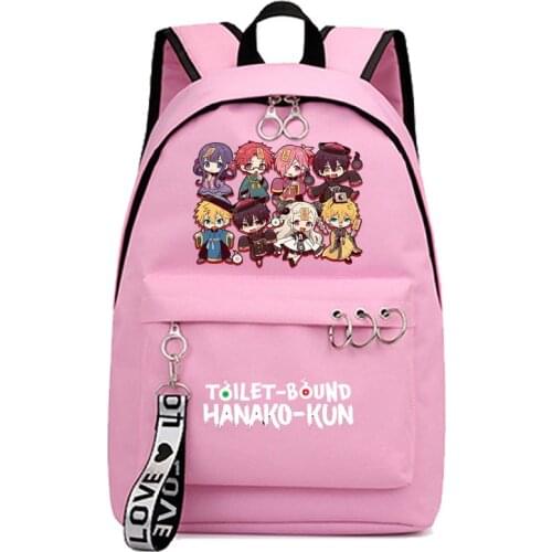 Anime Boys Girls Backpack Cartoon Toilet-Bound Hanako-kun School Bags Kids Teens Bookbag Shoulder Travel Mochilas Gift