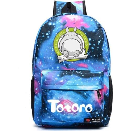 Anime My Neighbor Totoro Packsack Casual Backpack Canvas Schoolbag High Quality Teenger Unisex Student Travel Laptop Bag