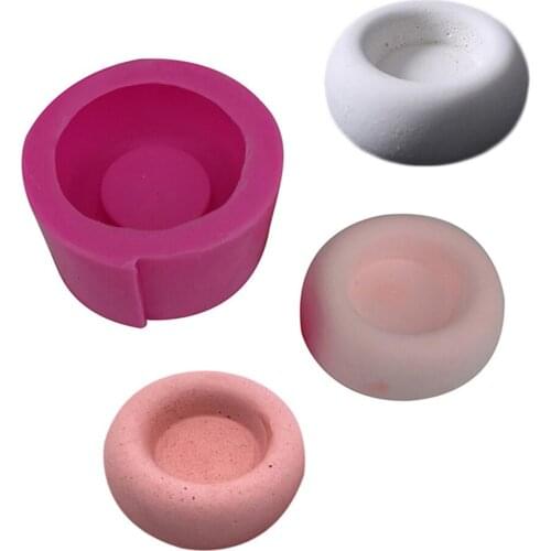 Silicone Concrete Candle Silicone Mould DIY Handmade Flower Pot Mould Candlestick Silicon Mould