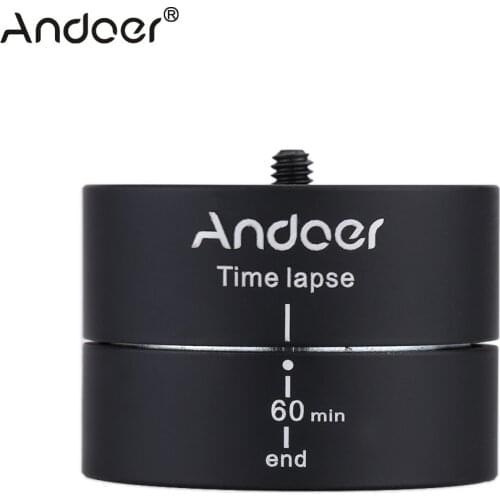Andoer 360 120 Minutes Panning Rotating Tripod Time Lapse Stabilizer Tripod Adapter for Gopro ILDC Mobilephone
