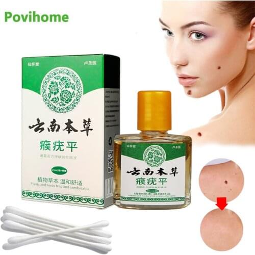1Pcs 25ml Skin Tag Removal Liquid Body Wart Nevus Repair Oil Remove Warts Moles Corn Cream With Cotton Swab Herbal Plaster