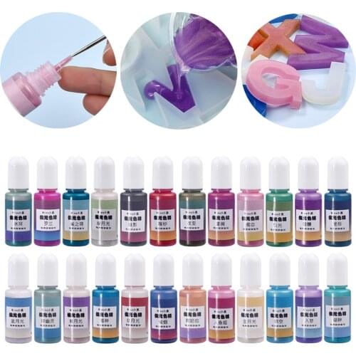 10g Fruit Polarized Color Resin Pigments Mermaid Pearlescent Epoxy Resin Pigment Liquid Colorant Resin Dyestuff 24 Color