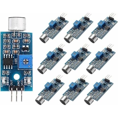 10 Pcs Sound Sensor Microphone Sound Detection Module For Arduino Raspberry Pi 2 3 3b+ Robot Smart Car