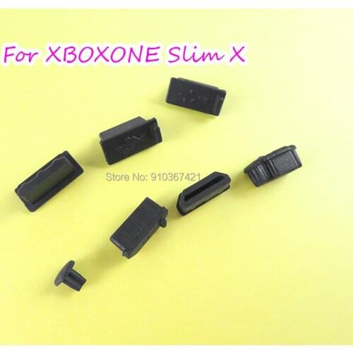2sets/lot 7 in 1 HDMI-compatibUSB Dust Plug for Xbox One X S Console Silicone Dust Proof Cover Stopper Dustproof Kits Controller