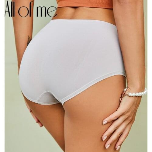 2PCS/Set Womens Panties Cotton Underwear Middle Waist Briefs for Female Underpants Solid Color Lingerie Sexy Cotton Pantys