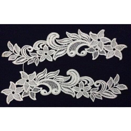 27.5cm*7.5cm polyester embroidery mirrored applique,embroidery hair decoration patches,veil applique,XERY-BQ0923K