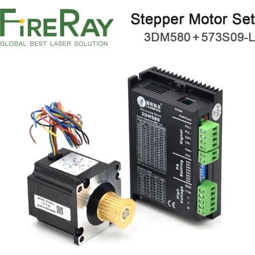 FireRay Leadshine 3Phase Stepper Driver 3DM580 Motor 573S09-L 0.9N.m Motor 573S15-L 1.3N.m for Co2 Laser Cutting Machine