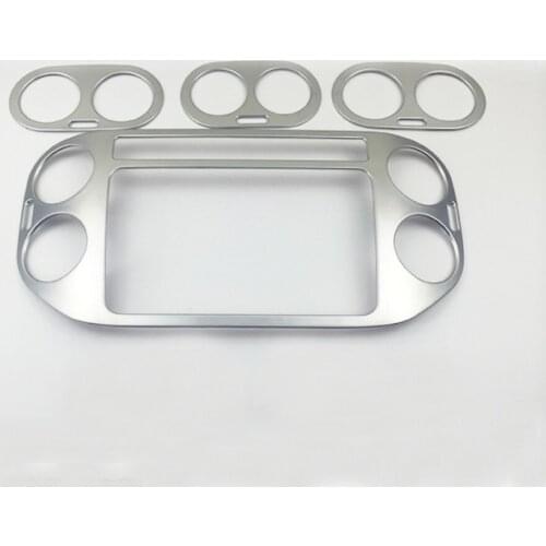 3PCS Central Dashboard Panel+1PCS Rear Seat Air Conditional Vent Matte Inside Car Accessories For Tiguan 2012-2015