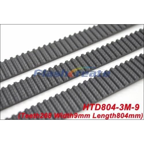 5pcs HTD3M belt 804 3M 9 Length=804mm Width=9mm Teeth=268 3M timing belt rubber closed-loop belt 804-3M Free shipping