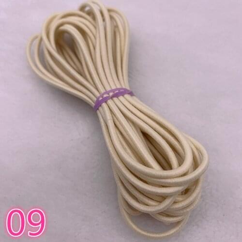 5 Yards/lot 2.0 2.5mm Hight-Elastic Bands Spool Sewing Band Round Elastic Cord Diy Handmade Sewing Materials #09