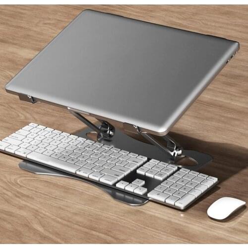 Aluminum Portable Folding Laptop Stand Multi-angle Height Adjustable Desktop Computer Holder Bracket For 10-17.3 Inch Notebook