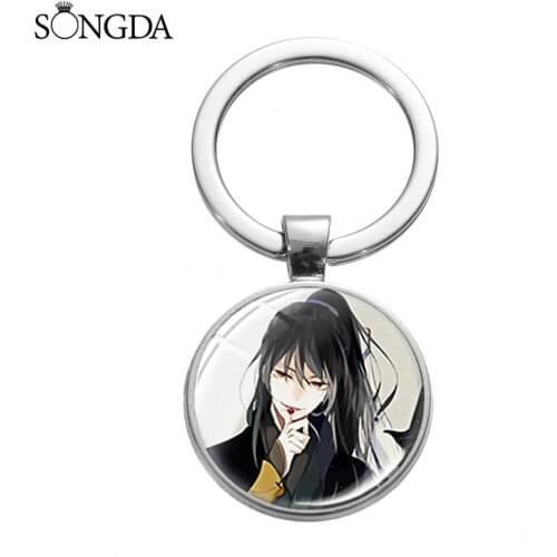 Anime Mo Dao Zu Shi Keychain Cartoon Figure Wei Wuxian Lan Wangji Cosplay Pendant The Founder of Diabolism Key Ring Chain