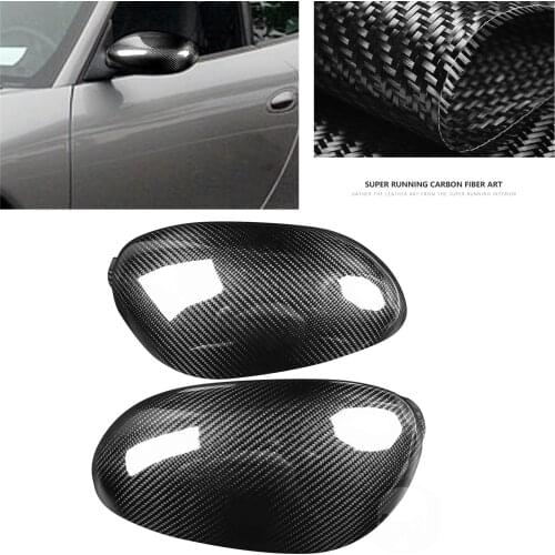 For Porsche 911 996 2004 Carbon Fiber Add On Wing Car Exterior Door Window Side Rear View Caps Rearview Mirror Cover Trim