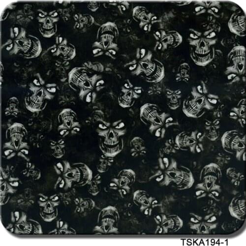 CSKD194-1 1m wide hydrographics water transfer 10m length skulls hydro dip