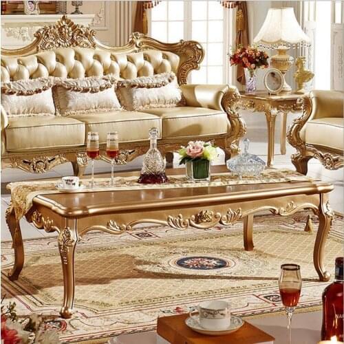 Antique European style French Italian hand carved wood coffee table p10073