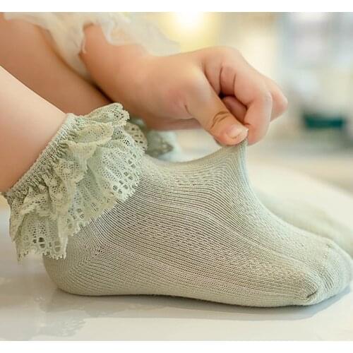 Kids Girls Cotton Lace Socks Child Newborn infant Toddler Cute Princess Short Ruffle School Sock Spring Autumn Baby Accessories