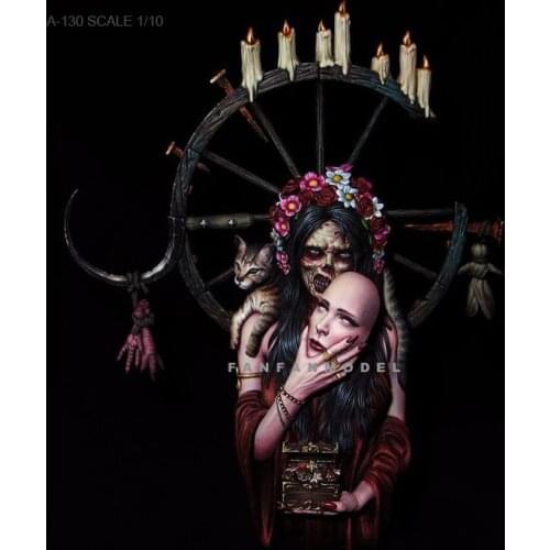 1/10 Resin Bust Kits Witch Model figure Self-assembled A-130