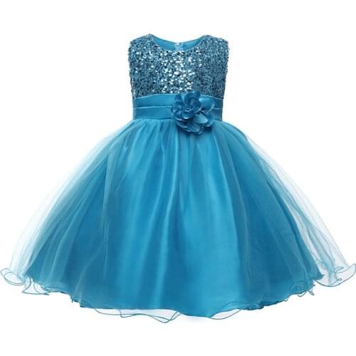 Summer Girls' Tulle Flower Princess Wedding Dress For Toddler Girls Princedress Kids Clothes Baby Children Clothing 2021 New