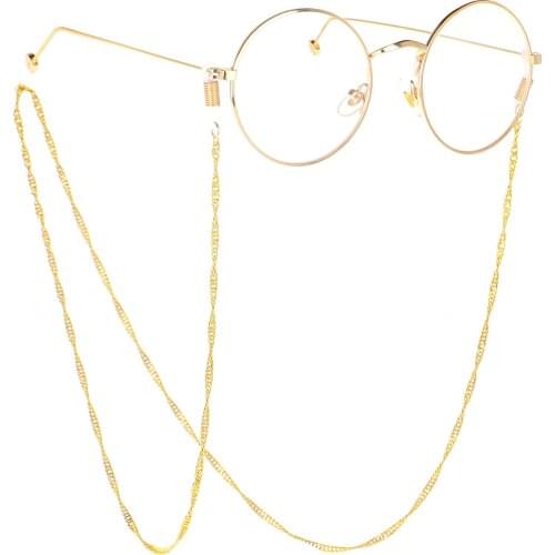 Vacuum plated metal glasses rope lanyard glasses accessories glasses chain is not easy to fade stainless steel)