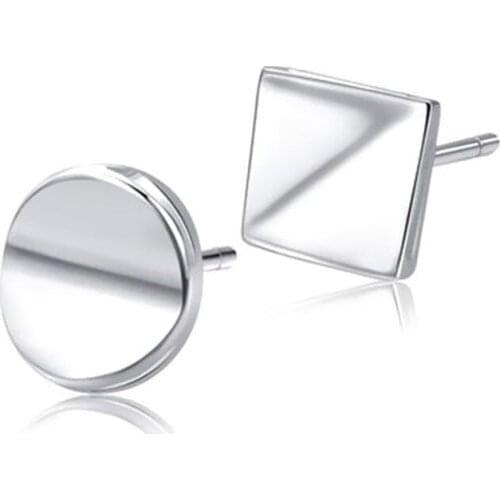 Miuoxion Wholesale Retro Square Round Earrings Small Simple Fashion Jewelry For Women Feature Namour Charm Gift All Seasons