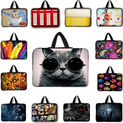 15 15.4 15.6 Cute Cat Neoprene Laptop Bag Tablet Sleeve Pouch Bag For Notebook Computer Bag 15.4'' 15.6'' For Macbook Air / Pro