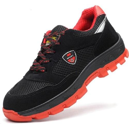 Mountaineering models breathable non-slip tendon bottom safety work shoes anti-smashing anti-piercing safety shoes wear shoes