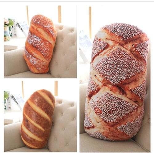 50cm 70cm 3 kinds Creative Bread Pattern Pillow Funny Soft Massage Neck Pillow PP Cotton Filler Cervical Health Care Pillow